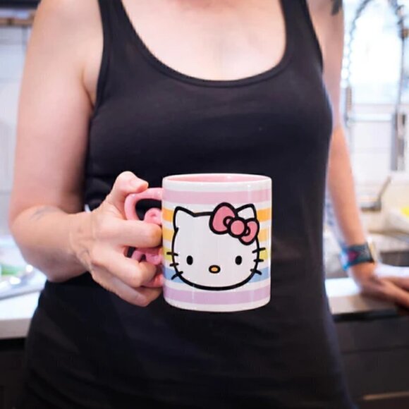 Hello Kitty Other - HELLO KITTY BOW HANDLE CERAMIC MUG FINAL PRICE